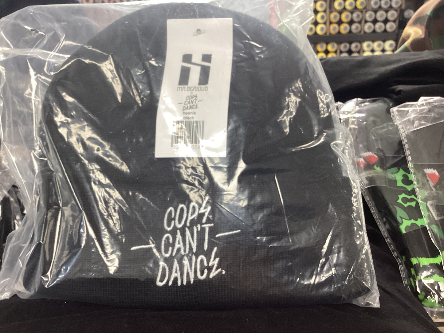 Cops can’t dance beanie Mr. Serious
