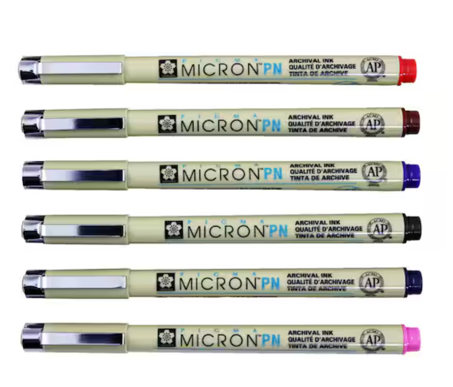 Pigma® Micron® PN Durable Plastic Nib Pen Set - Sakura 6 pc