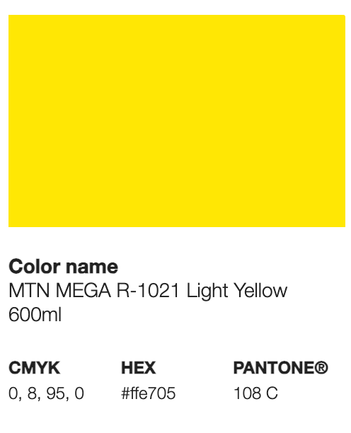 MTN MEGA - 600 ml RV-1021 Light Yellow