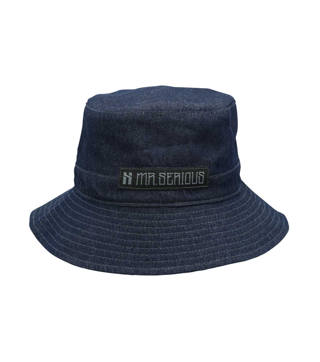 Mr. Serious- Bucket hat blue reversible